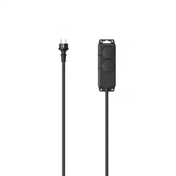 Hama 00223061 ilgintuvas lauko 2 m 2 kištukiniai lizdai Juoda