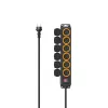 Hama 00223065 ilgintuvas 2 m 6 kištukinių lizdų lauko juodas