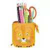 Minkštas penalas Herlitz Lion 140 mm x 75 mm x 185 mm poliesteris oranžinė geltona