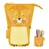 Minkštas penalas Herlitz Lion 140 mm x 75 mm x 185 mm poliesteris oranžinė geltona