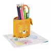Minkštas penalas Herlitz Lion 140 mm x 75 mm x 185 mm poliesteris oranžinė geltona
