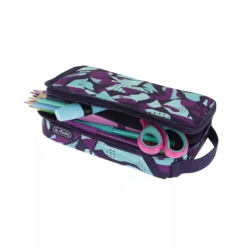 Pieštukinė Herlitz 2 Go CamoPurple poliesteris mėlyna violetinė 210x130x60 mm