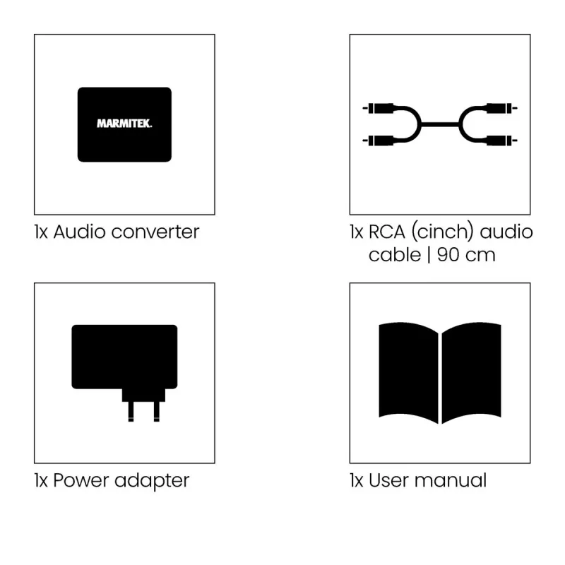 Marmitek Connect AD12 Black 25008412 HDMI garso ištraukiklis 4K