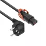 ACT maitinimo laidas CEE 7/7 kištukas (kampuotas) - C13 IEC Lock+ juodas 2 m, EL332S, 5 vnt. pakuotė