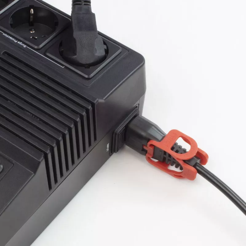 ACT maitinimo laidas CEE 7/7 kištukas (kampuotas) - C13 IEC Lock+ juodas 2 m, EL332S, 5 vnt. pakuotė
