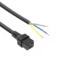 ACT Powercord C19 IEC Lock – atviras galas juoda 2 m, PC1174, 5 vnt. pakuotė