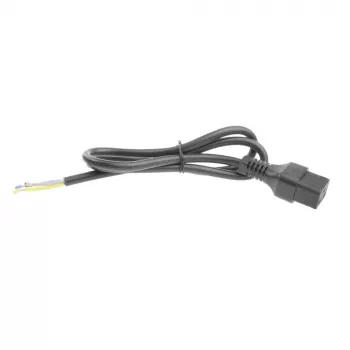 ACT Powercord C19 IEC Lock – atviras galas juoda 2 m, PC1174, 5 vnt. pakuotė