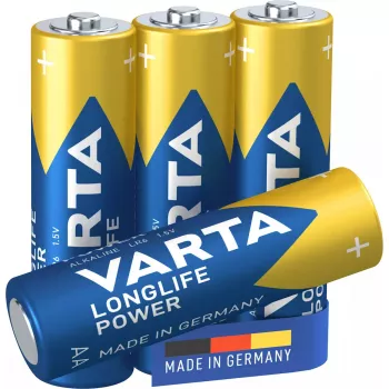 Vienkartinė baterija Varta 4906/4B AA šarminė (LR6, 1,5 V, 4 vnt. lizdinėje pakuotėje)