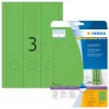 Etiketės byloms HERMA A4 61x297 mm žalios matinės nepermatomos 60 vnt.