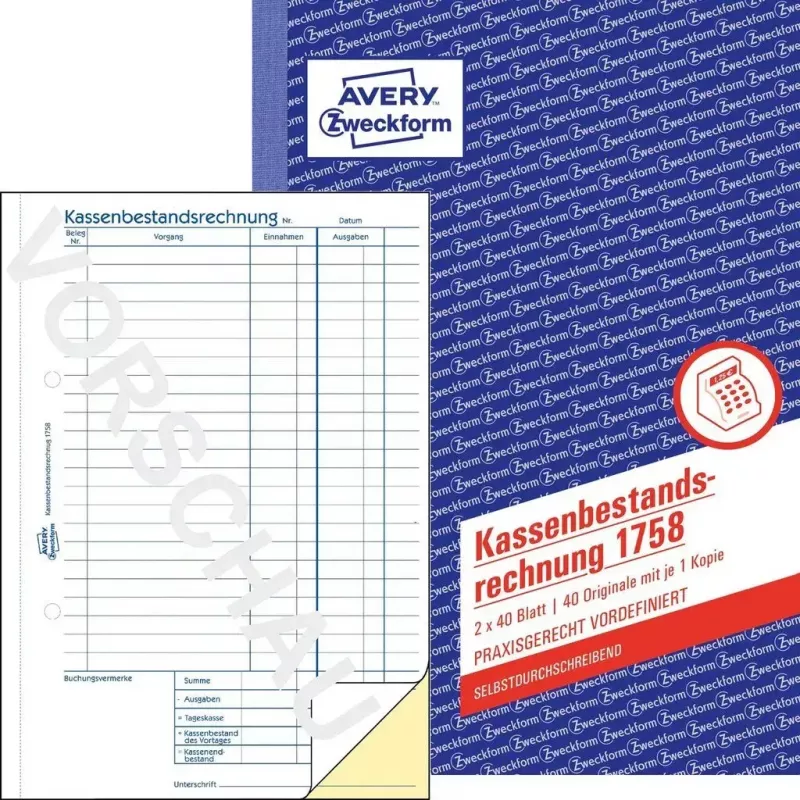 Apskaitos formų knygelė A5 Avery 1758