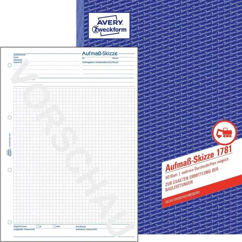 Apskaitos knyga / blankas AVERY 1781 A4 50 lapų