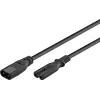 Wentronic jungiamasis laidas IEC-60320-C8 → IEC-60320-C7 2m juodas (97201)