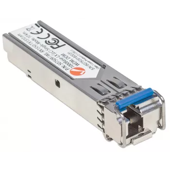 Intellinet SFP modulis, Gigabit Fiber WDM Bi-Directional, 1000Base-Lx (LC), vienmodis, 10 km, RX 1550nm / TX 1310nm, atitinka Cisco GLC-BX-U
