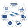 ACT Blue 1 m U/UTP CAT6 jungiamasis kabelis su RJ45 kištukais