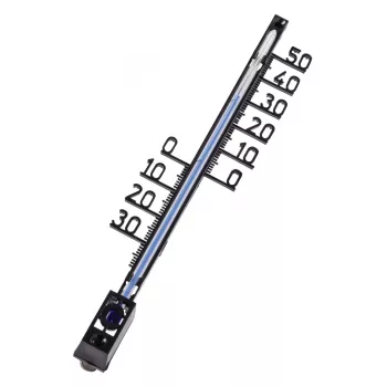 Hama 00186404 skystinis termometras aplinkos temperatūrai matuoti, vidaus/lauko, juodas