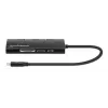 Manhattan USB-C Dock / Hub su kortelių skaitytuvu, 6 prievadai: Ethernet, HDMI, USB-A (x3) ir USB-C, su Power Delivery (100 W) USB-C prievadui, universalus, aliuminis, atitikmuo DKT30CSDHPD3