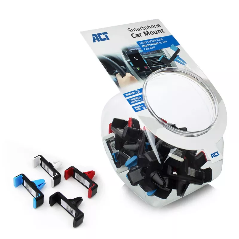 Pasyvus laikiklis ACT Smartphone car mount AC9000 oro ventiliacijos angai metalinis spaustukas
