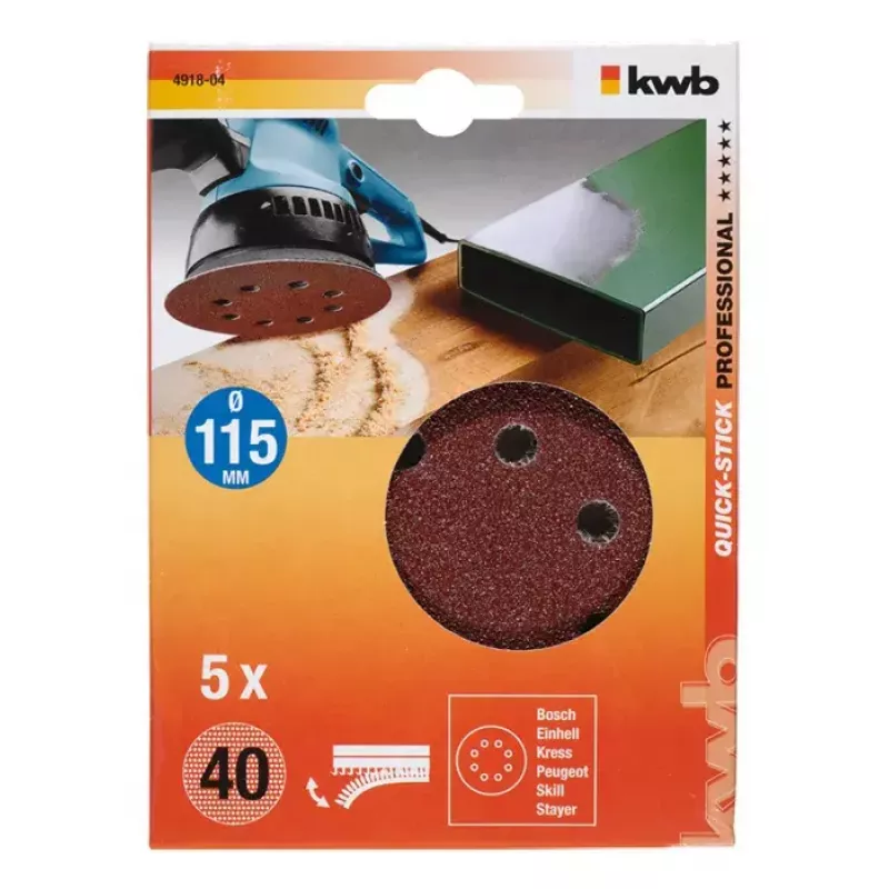Šlifavimo diskas KWB 491804 5 vnt.