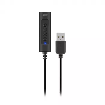 ACT AC9360 išorinė garso kortelė USB-A 3.5 mm, 4 mygtukai