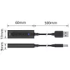 ACT AC9360 išorinė garso kortelė USB-A 3.5 mm, 4 mygtukai