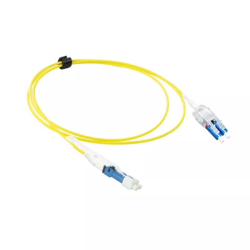 ACT 1,5 m vienmodis 9/125 OS2 Polarity Twist uniboot dviejų skaidulų šviesolaidinis kabelis su CS - LC jungtimis