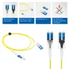 ACT 1,5 m vienmodis 9/125 OS2 Polarity Twist uniboot dviejų skaidulų šviesolaidinis kabelis su CS - LC jungtimis
