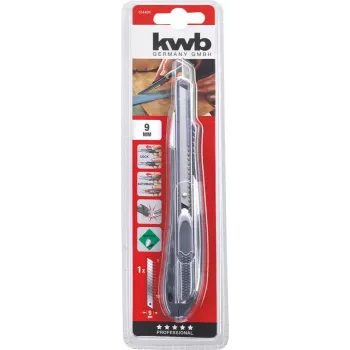 Pjovimo peilis KWB 014409 Juodas Snap-off ašmenys 9 mm
