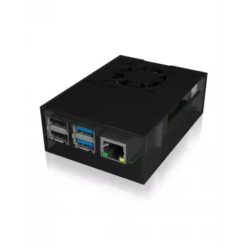 ICY BOX IB-RP108 Dėklas Raspberry Pi 4, anglies pilka, juoda