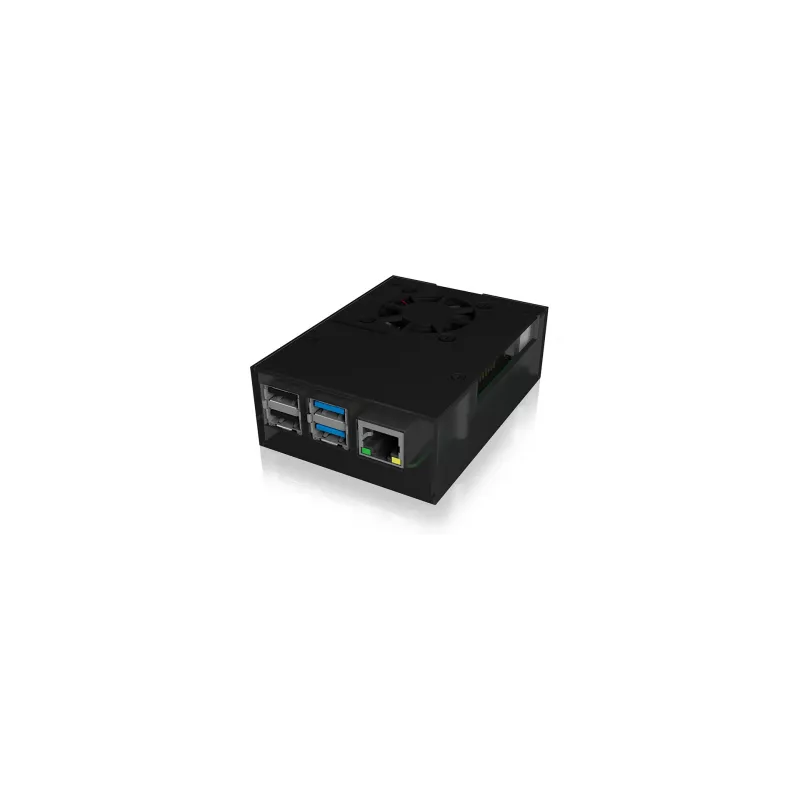 ICY BOX IB-RP108 Dėklas Raspberry Pi 4, anglies pilka, juoda
