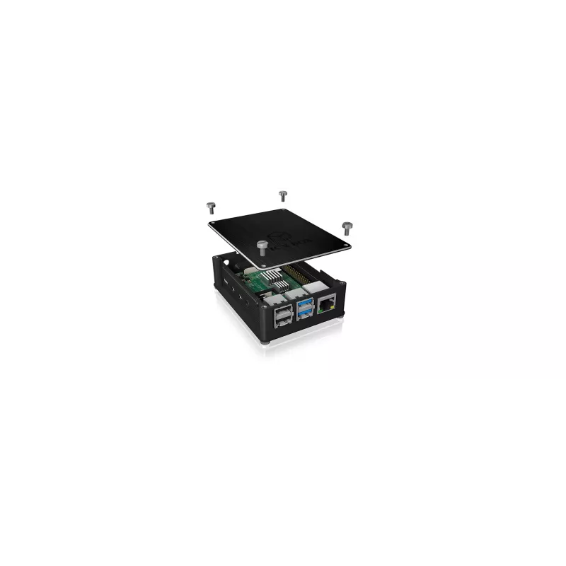 ICY BOX IB-RP110 Dėklas Raspberry Pi 4, Juodas