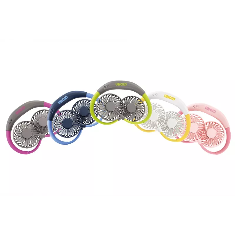 Unold Neck Fan Breezy Anthracite – kaklinis ventiliatorius, antracitas, violetinis, 2 ventiliatoriai, 8 h