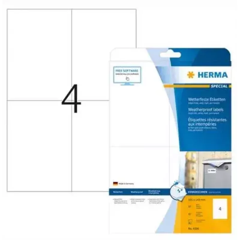 Lipni etiketė stačiakampė HERMA 4598