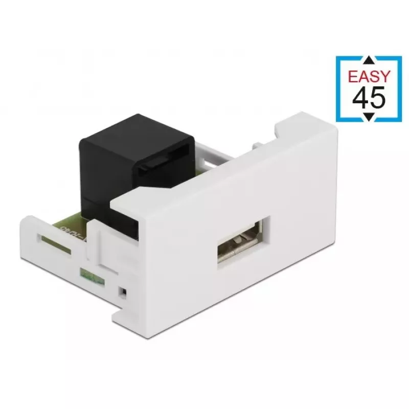 DeLOCK Easy 45 modulis USB 2.0 Type-A lizdas į RJ45 lizdą 81344