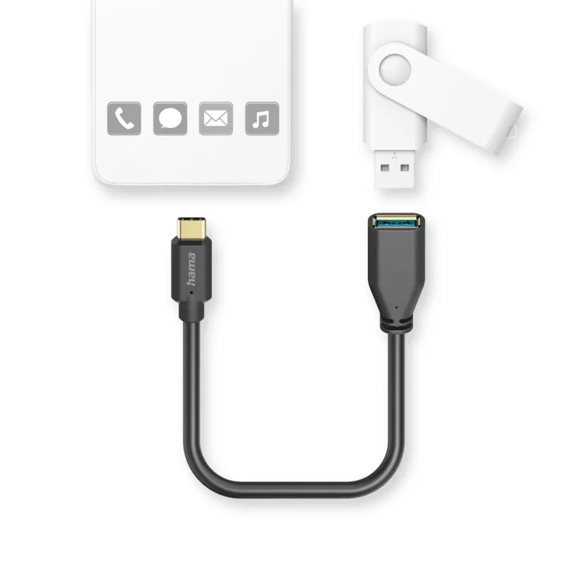 USB laidas Hama 00125105 USB 3.2 Gen 1 (3.1 Gen 1) 0,15 m USB A USB C juodas