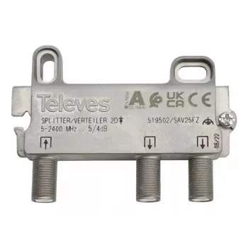 Kabelinis skirstytuvas Televes 519502 Nerūdijantis plienas 5-2400 MHz