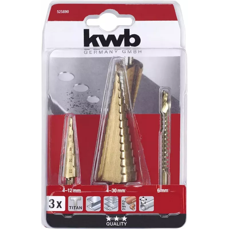 Gręžtų rinkinys KWB 525890 HSS 10 mm gylis 155 mm