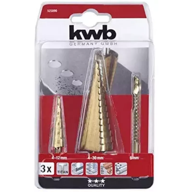 Gręžtų rinkinys KWB 525890 HSS 10 mm gylis 155 mm