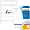 Skiriamosios etiketės HERMA A4 45,7x16,9 mm baltos Movables 1600 vnt.