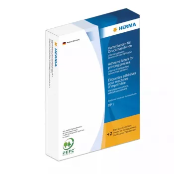 HERMA DP1 Ø 13 mm apvalios mėlynos matinio popieriaus etiketės spaudos presams