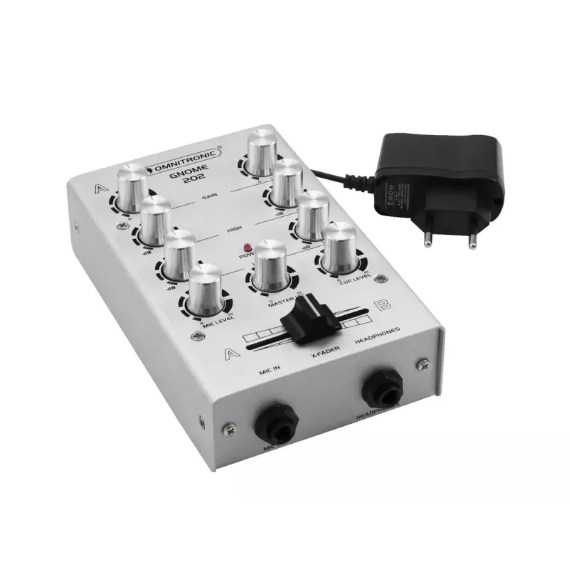 Garso maišytuvas Omnitronic 10006881 2 kanalai 20 - 20000 Hz sidabrinis