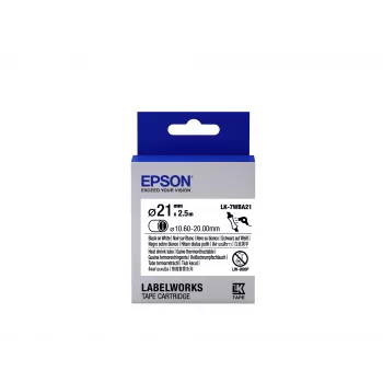 Epson LK-7WBA21 termosusitraukiančio vamzdelio kasetė juoda/balta D21mm (2.5m)