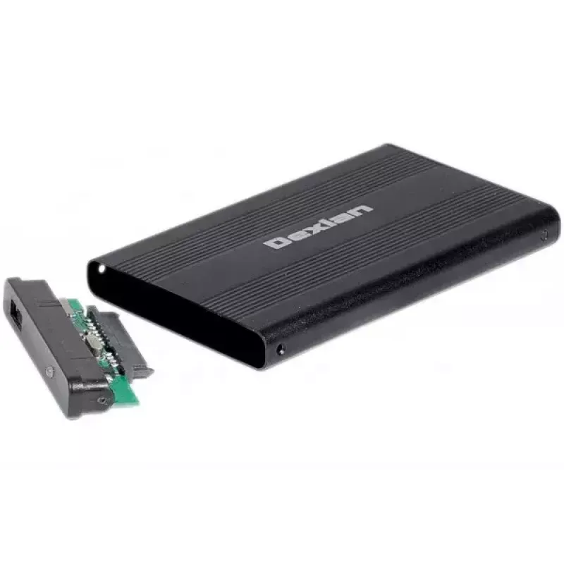 Išorinis HDD/SSD dėklas Dexlan 738308 Juodas 2,5 colio USB Type-A 5 Gbit/s