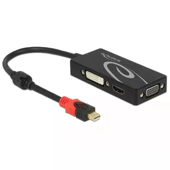 DeLOCK 62855 Mini DisplayPort adapteris 3x1 VGA/HDMI/DVI juodas
