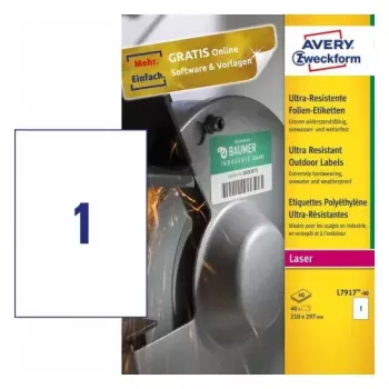 Lipni etiketė spausdintuvui Avery L7917-40