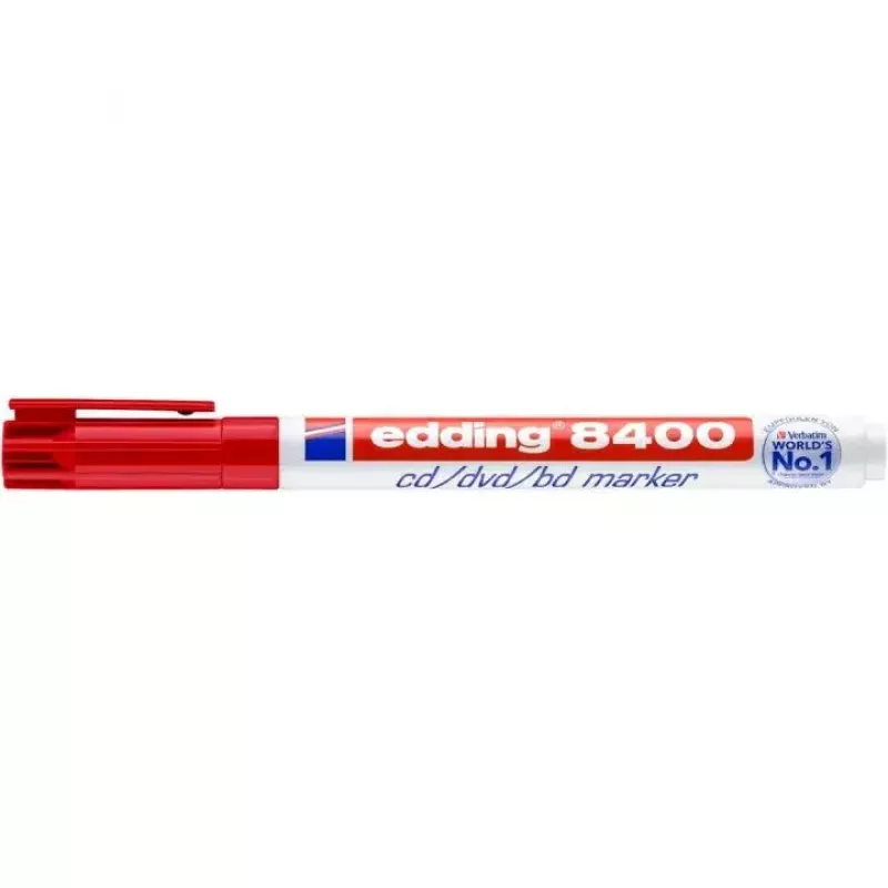 Permanentinis žymeklis Edding 8400 Bullet Tip raudonas