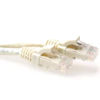 ACT Ivory 0,5 m U/UTP CAT6 jungiamasis laidas su apsauga nuo užkabinimo, RJ45