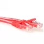 ACT Red 0.5 m U/UTP CAT6 jungiamasis laidas su RJ45 kištukais, apsauga nuo užkabinimo