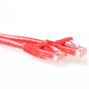 ACT Red 20 metrų U/UTP CAT6 jungiamasis kabelis su apsaugotais RJ45 kištukais