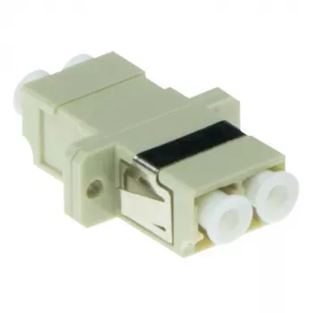 ACT LC dvipusis adapteris daugiamodis OM1/OM2 su flanšu, LC/LC, dramblio kaulo, 1 vnt.