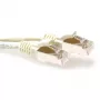 ACT Ivory 15 m LSZH SFTP CAT6A jungiamasis kabelis su RJ45 kištukais ir apsauga nuo užsilenkimo